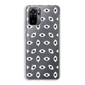 CaseCompany Eyes pattern: Xiaomi Redmi Note 10 Pro Transparant Hoesje