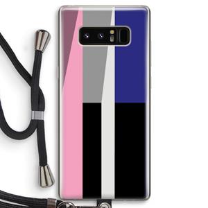 CaseCompany Gestalte 4: Samsung Galaxy Note 8 Transparant Hoesje met koord