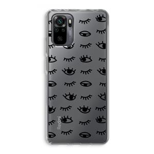 CaseCompany Eye pattern #2: Xiaomi Redmi Note 10 Pro Transparant Hoesje
