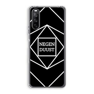 CaseCompany Negenduust geometrisch: Sony Xperia 10 III Transparant Hoesje
