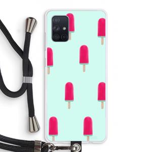 CaseCompany Waterijsje: Samsung Galaxy A71 Transparant Hoesje met koord