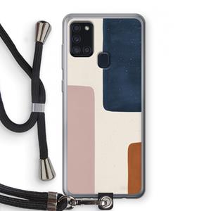 CaseCompany Geo #5: Samsung Galaxy A21s Transparant Hoesje met koord