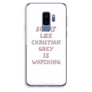 CaseCompany Christian Grey: Samsung Galaxy S9 Plus Transparant Hoesje