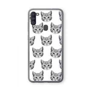 CaseCompany Kitten: Samsung Galaxy A11 Transparant Hoesje