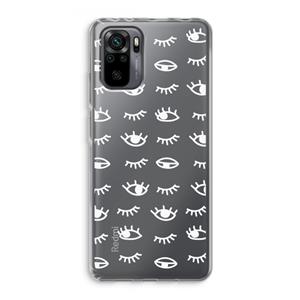 CaseCompany Eye pattern #3: Xiaomi Redmi Note 10 Pro Transparant Hoesje