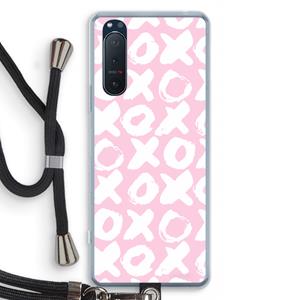 CaseCompany XOXO: Sony Xperia 5 II Transparant Hoesje met koord