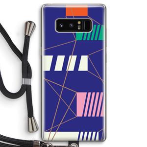 CaseCompany Gestalte 5: Samsung Galaxy Note 8 Transparant Hoesje met koord