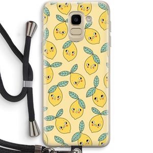 CaseCompany Citroenen: Samsung Galaxy J6 (2018) Transparant Hoesje met koord