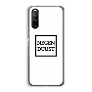 CaseCompany Negenduust vierkant: Sony Xperia 10 III Transparant Hoesje
