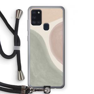 CaseCompany Geo #6: Samsung Galaxy A21s Transparant Hoesje met koord