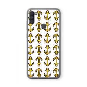 CaseCompany Musketon Anchor: Samsung Galaxy A11 Transparant Hoesje