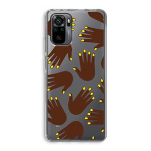 CaseCompany Hands dark: Xiaomi Redmi Note 10 Pro Transparant Hoesje