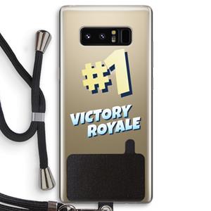 CaseCompany Victory Royale: Samsung Galaxy Note 8 Transparant Hoesje met koord