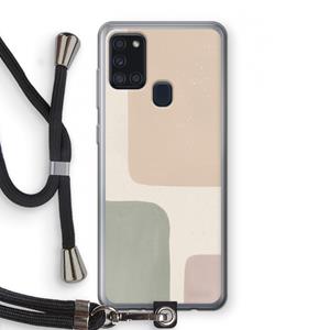 CaseCompany Geo #7: Samsung Galaxy A21s Transparant Hoesje met koord