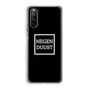 CaseCompany Negenduust black: Sony Xperia 10 III Transparant Hoesje