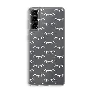 CaseCompany Wimpers: Samsung Galaxy S21 Plus Transparant Hoesje