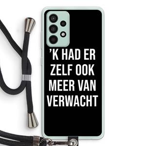 CaseCompany Meer verwacht - Zwart: Samsung Galaxy A52s 5G Transparant Hoesje met koord