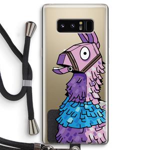 CaseCompany Lama: Samsung Galaxy Note 8 Transparant Hoesje met koord