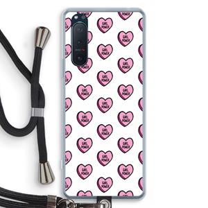 CaseCompany GIRL POWER: Sony Xperia 5 II Transparant Hoesje met koord