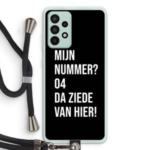 CaseCompany Da ziede van hier - Zwart: Samsung Galaxy A52s 5G Transparant Hoesje met koord