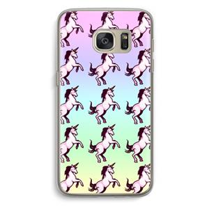 CaseCompany Musketon Unicorn: Samsung Galaxy S7 Transparant Hoesje