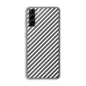 CaseCompany Strepen zwart-wit: Samsung Galaxy S21 Plus Transparant Hoesje