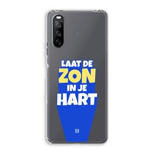 CaseCompany Laat de zon in je hart: Sony Xperia 10 III Transparant Hoesje