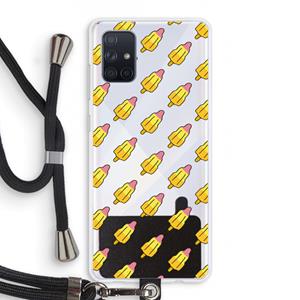 CaseCompany Waterijsjes: Samsung Galaxy A71 Transparant Hoesje met koord