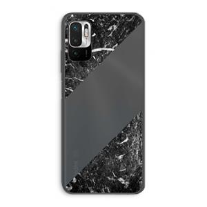 CaseCompany Zwart marmer: Xiaomi Redmi Note 10 5G Transparant Hoesje