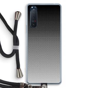 CaseCompany Musketon Halftone: Sony Xperia 5 II Transparant Hoesje met koord