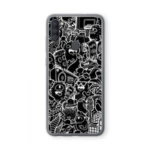 CaseCompany Vexx Black City : Samsung Galaxy A11 Transparant Hoesje
