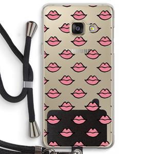 CaseCompany Lipjes: Samsung Galaxy A3 (2016) Transparant Hoesje met koord