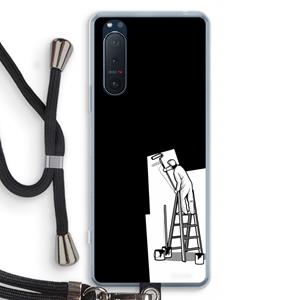 CaseCompany Musketon Painter: Sony Xperia 5 II Transparant Hoesje met koord