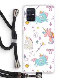 CaseCompany Fantasiewereld: Samsung Galaxy A71 Transparant Hoesje met koord