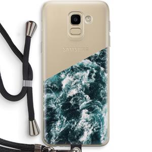 CaseCompany Zee golf: Samsung Galaxy J6 (2018) Transparant Hoesje met koord
