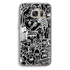 CaseCompany Vexx Black Mixtape: Samsung Galaxy S7 Transparant Hoesje