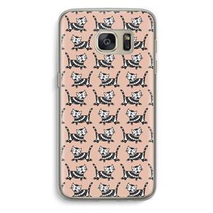 CaseCompany Zwarte poes: Samsung Galaxy S7 Transparant Hoesje