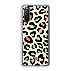 CaseCompany Leopard pattern: Sony Xperia 10 III Transparant Hoesje