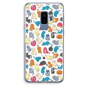 CaseCompany Kleurrijke katten: Samsung Galaxy S9 Plus Transparant Hoesje