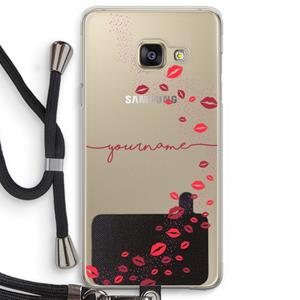 CaseCompany Kusjes: Samsung Galaxy A3 (2016) Transparant Hoesje met koord