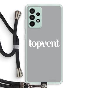 CaseCompany Topvent Grijs Wit: Samsung Galaxy A52s 5G Transparant Hoesje met koord