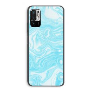 CaseCompany Waterverf blauw: Xiaomi Redmi Note 10 5G Transparant Hoesje
