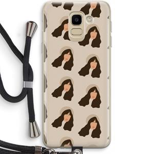 CaseCompany Bonjour mon amour: Samsung Galaxy J6 (2018) Transparant Hoesje met koord