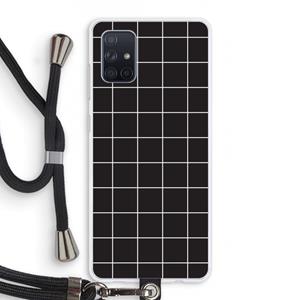 CaseCompany Rooster 2: Samsung Galaxy A71 Transparant Hoesje met koord