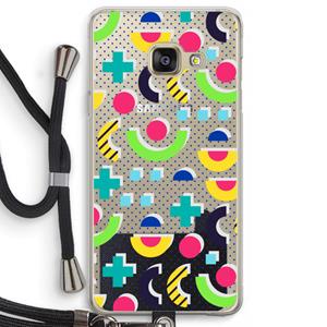 CaseCompany 8-bit N°1: Samsung Galaxy A3 (2016) Transparant Hoesje met koord