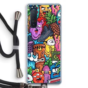 CaseCompany Vexx Mixtape: Sony Xperia 5 II Transparant Hoesje met koord