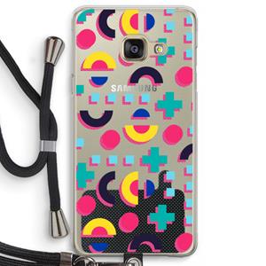 CaseCompany 8-bit N°2: Samsung Galaxy A3 (2016) Transparant Hoesje met koord