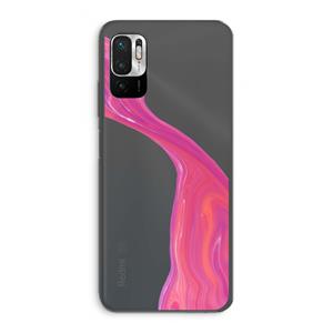 CaseCompany Paarse stroom: Xiaomi Redmi Note 10 5G Transparant Hoesje