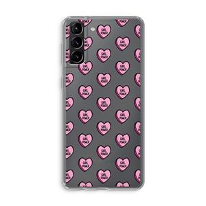 CaseCompany GIRL POWER: Samsung Galaxy S21 Plus Transparant Hoesje