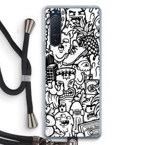 CaseCompany Vexx Mixtape #2: Sony Xperia 5 II Transparant Hoesje met koord
